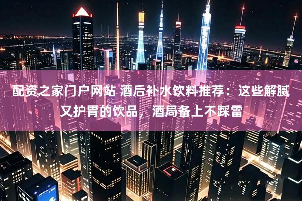 配资之家门户网站 酒后补水饮料推荐：这些解腻又护胃的饮品，酒局备上不踩雷